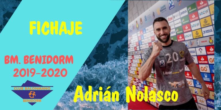 Adrian Nolasco nuevo incorporacion de Club Balonmano Benidorm